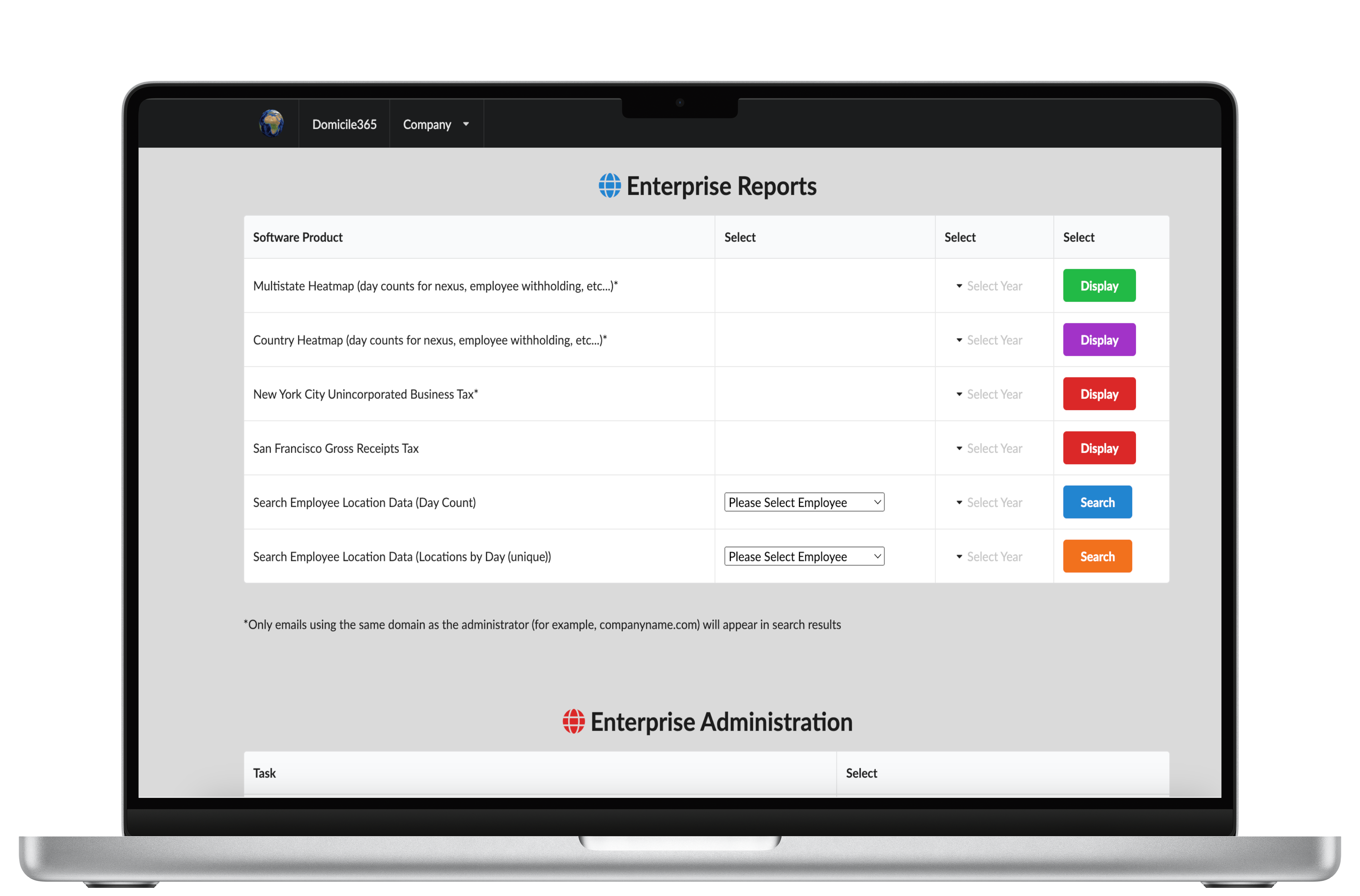 Domicile365 Enterprise Dashboard
