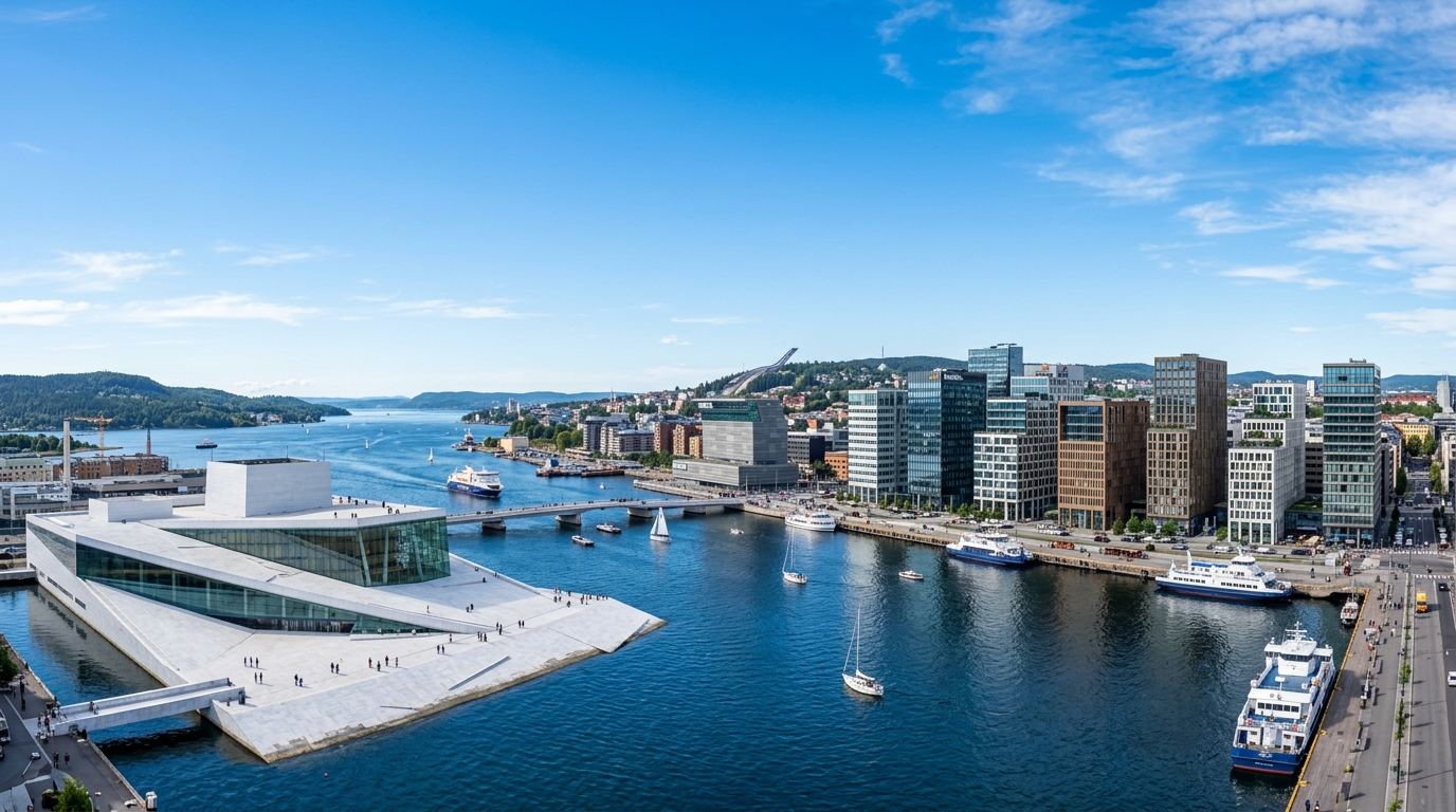 Oslo Norway Skyline and Oslofjord