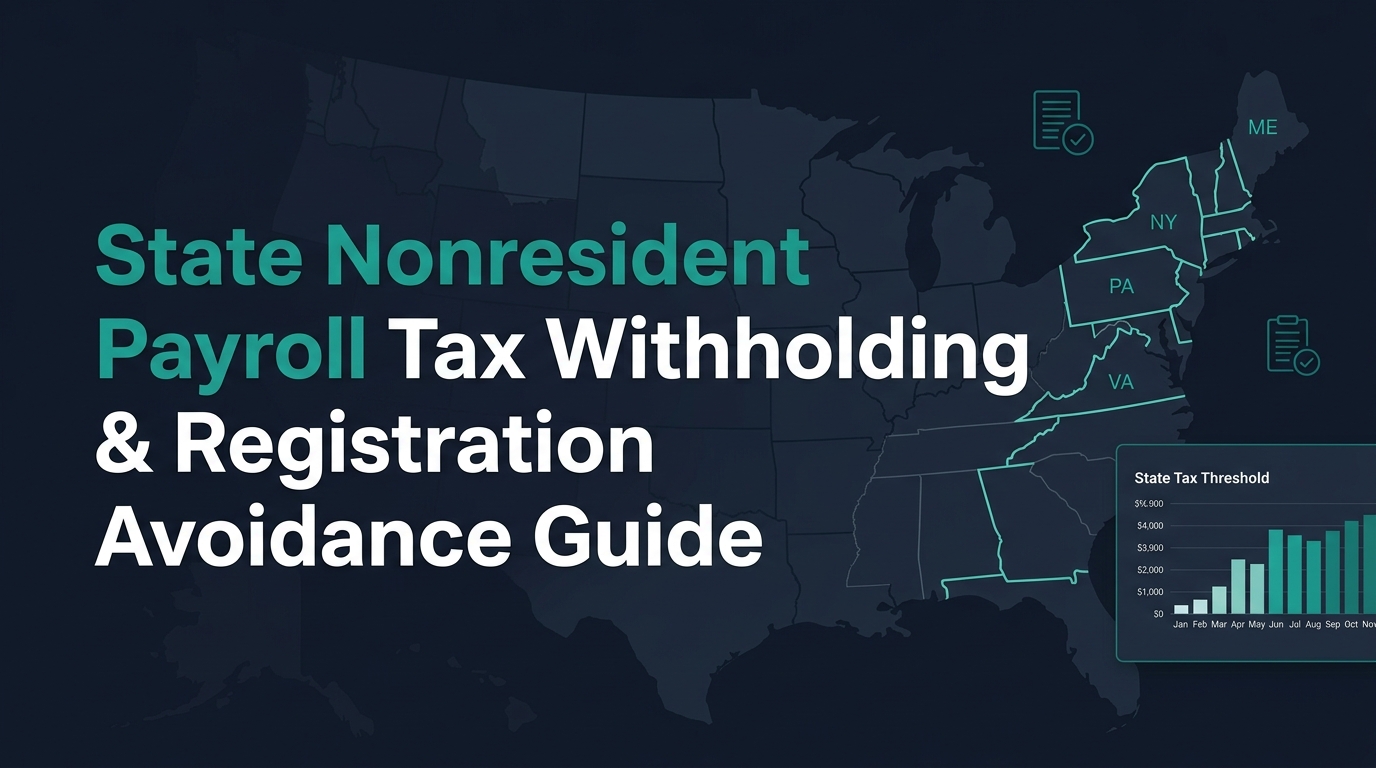 State Nonresident Payroll Tax Withholding & Registration Avoidance Guide