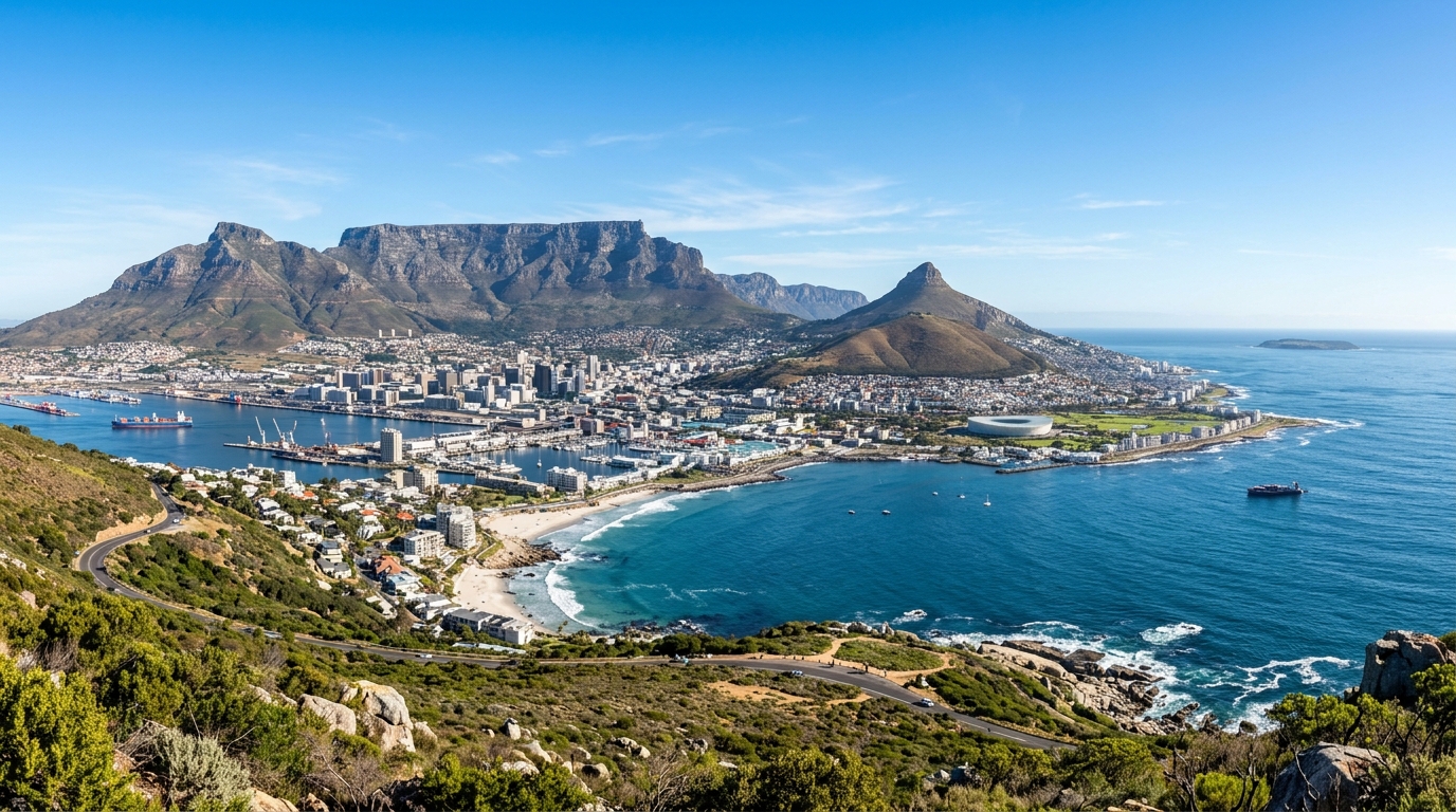 South Africa Tax Residency Guide - Cape Town Harbour and Table Mountain